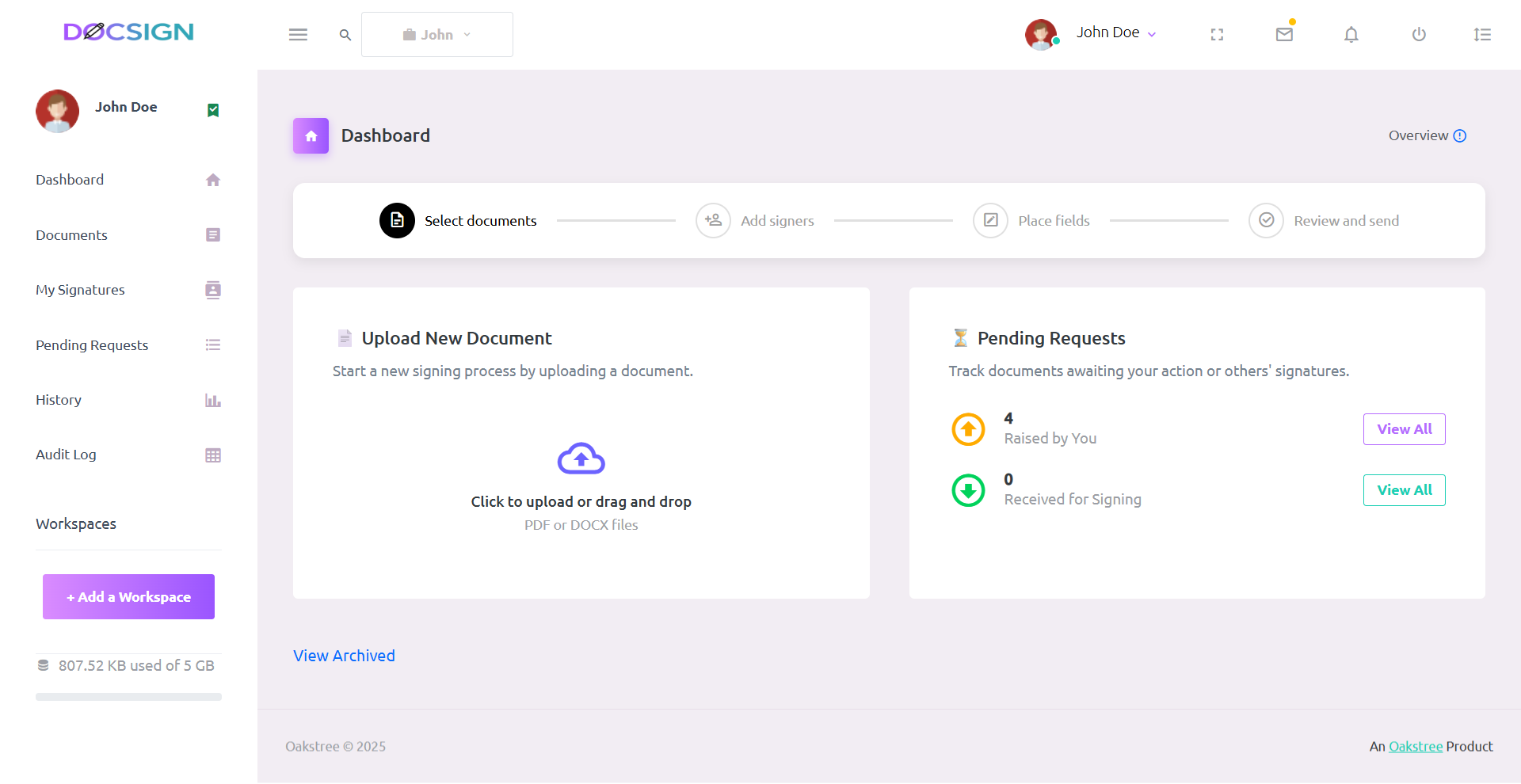 DocSign Dashboard